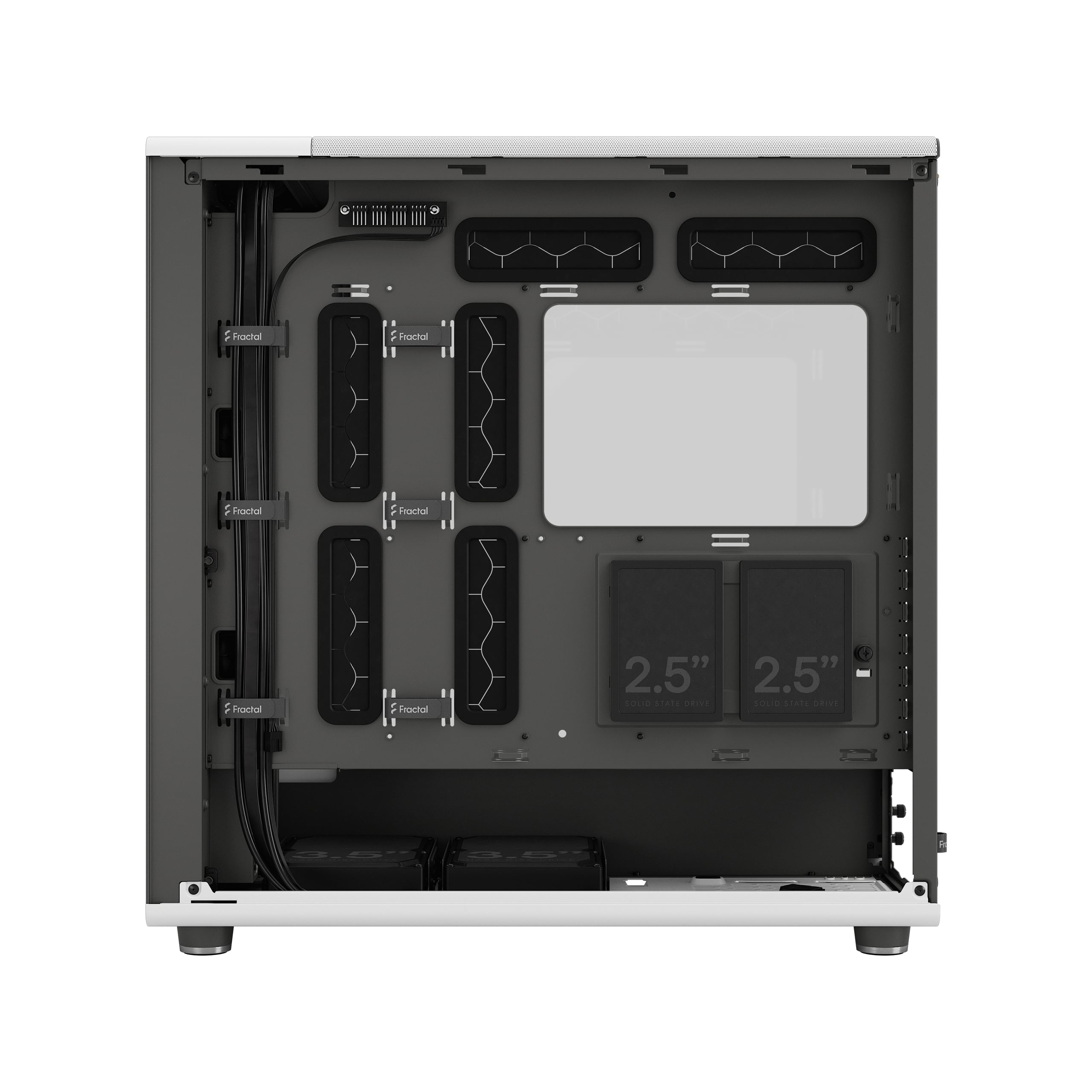 Корпус ПК без блока питания Fractal Design North XL RC Chalk TG Clear White